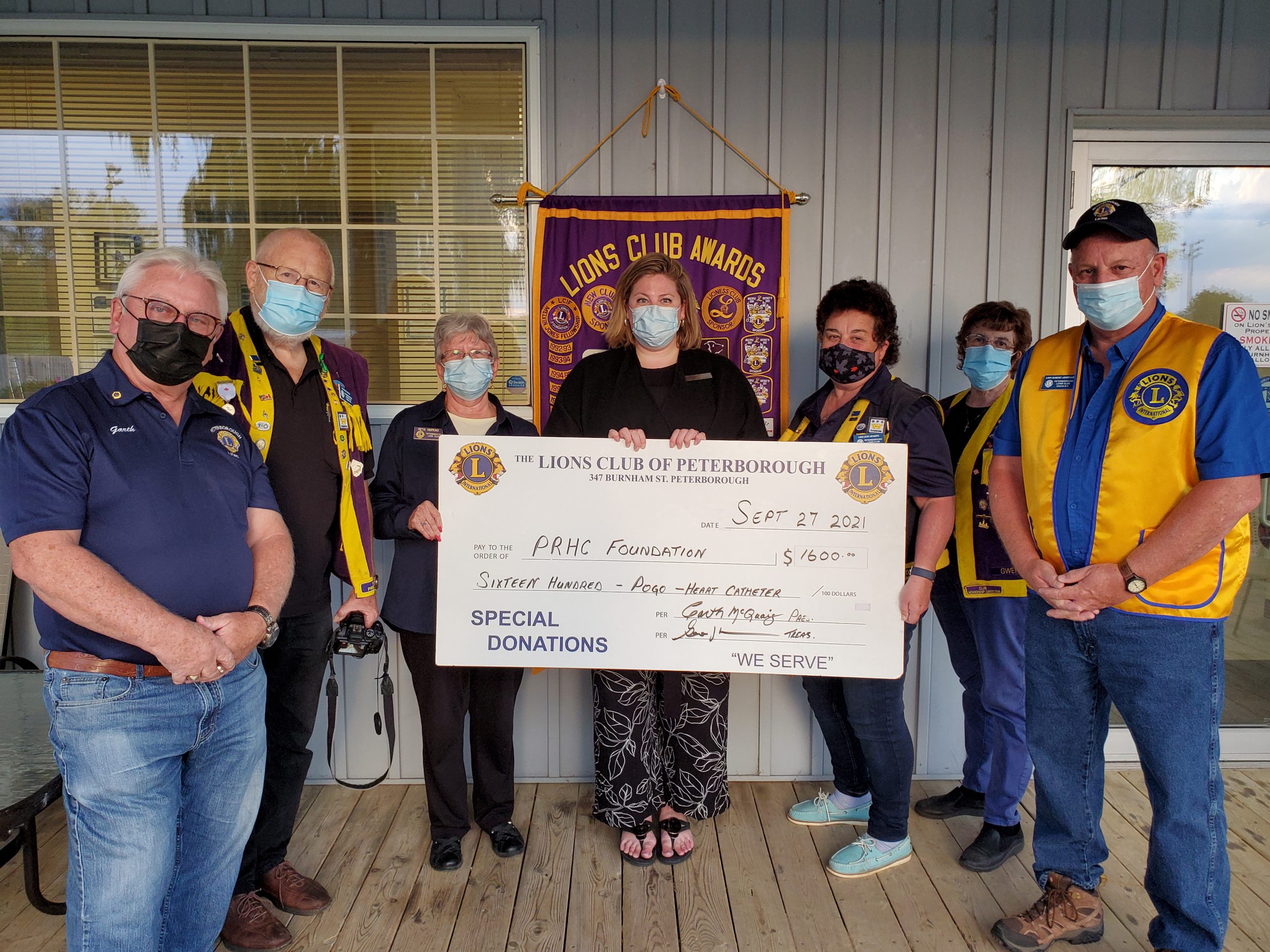 Lions Club of Peterborough makes a donation
