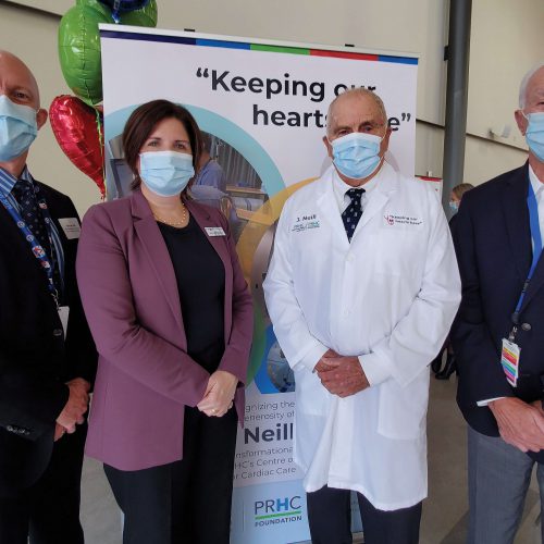 Dr. Warren Ball, Lesley Heighway, Jim Neill and Dr. Peter McLaughlin