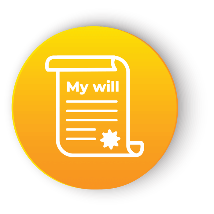 An icon of a document labelled "My Will"