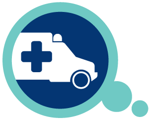 Heigh Priority Needs icon with an ambulance on it